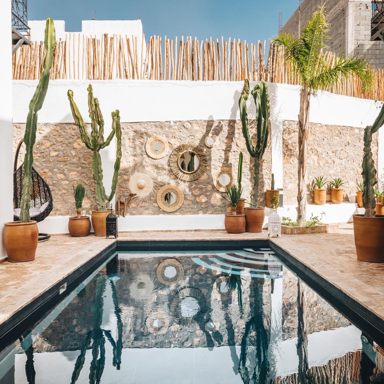 The Yogi Surfer villa interior courtyard